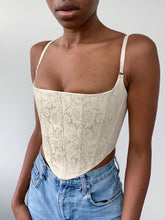Load image into Gallery viewer, Cream Tapestry Corset

