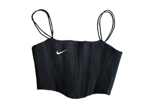 Nike Sweats Corset  Black/White Swoosh (M)